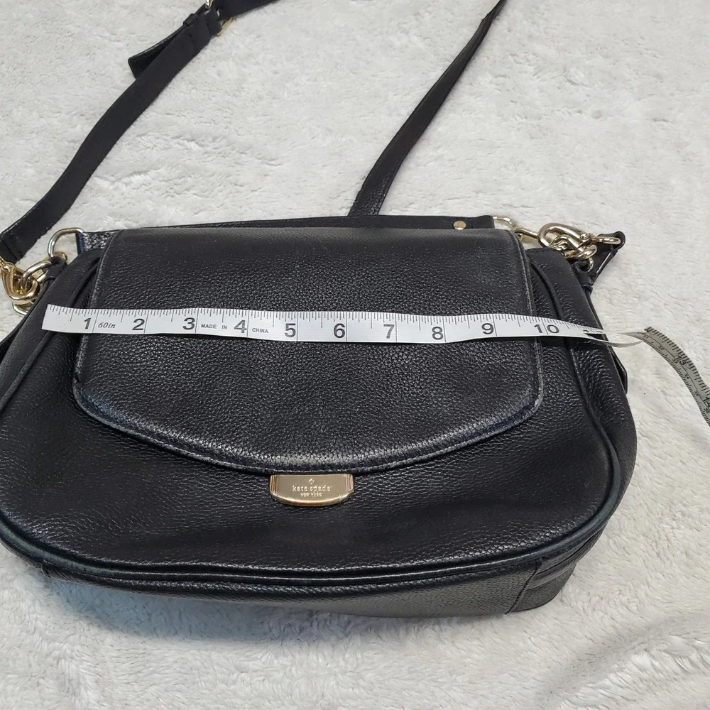 Kate Spade Black Leather Purse Crossbody Bag  Classic Luxury Minimalist Timeless